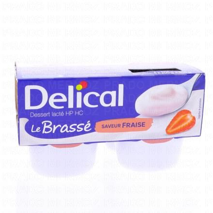 DELICAL Le Brassé - Dessert lacté HP HC Fraise 4x200g