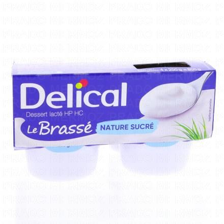 DELICAL Le Brassé - Dessert lacté HP HC Nature sucré 4x200g