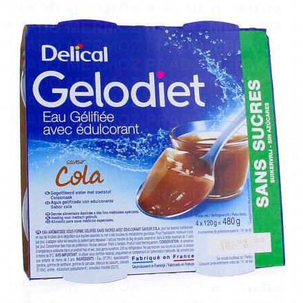 DELICAL Gelodiet - Eau gélifiée avec édulcorant saveur cola 4x120g