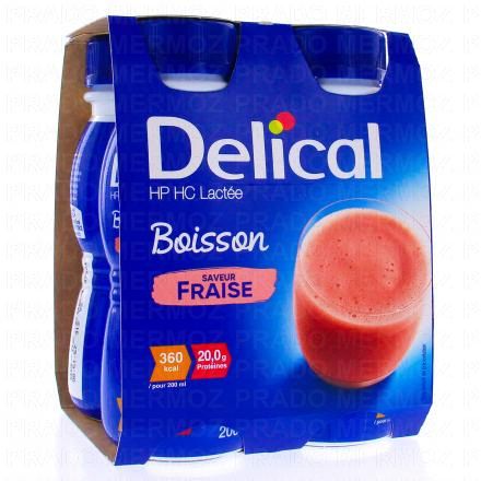 DELICAL Boisson - HP HC Lactée saveur fraise 4x200ml