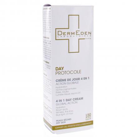 DERMEDEN Day protocole Cr&egrave;me anti-&acirc;ge SPF 50 tube 50 ml