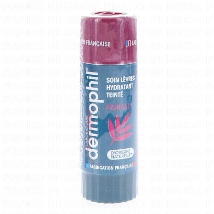 DERMOPHIL Stick soin hydratant l&egrave;vres Teint&eacute; Prunelle 4g
