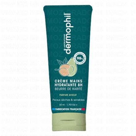 DERMOPHIL Cr&egrave;me Mains Hydratante 8h parfum Avocat 50ml