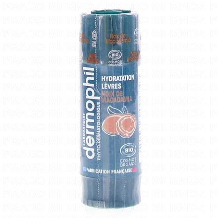 DERMOPHIL Stick soin hydratant l&egrave;vres Bio Noix de Macadamia 4g