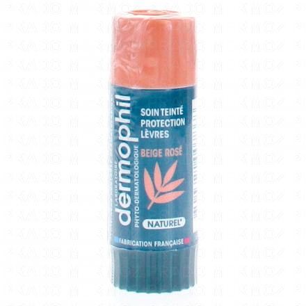 DERMOPHIL Stick soin teint&eacute; protection l&egrave;vre Beige ros&eacute; 4g