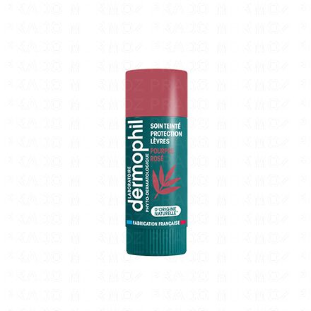 DERMOPHIL Stick soin teint&eacute; protection des l&egrave;vres Pourpre ros&eacute; 4g