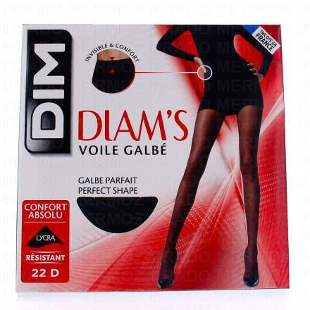 DIM Diam's - Collant voile galb&eacute; noir 22D (taille 4)