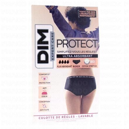 DIM Protect - Boxer ultra absorbant noir flux abondant (32/34)