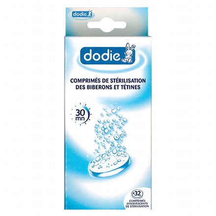 DODIE Accessoire biberon - Comprim&eacute;s de st&eacute;rilisation &agrave; froid 32 comprim&eacute;s