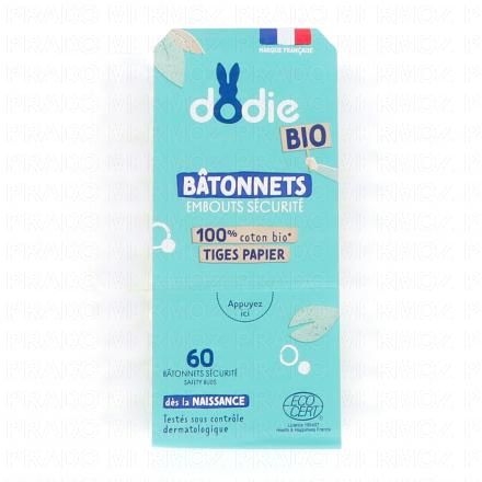 DODIE Coton tiges b&eacute;b&eacute; x60