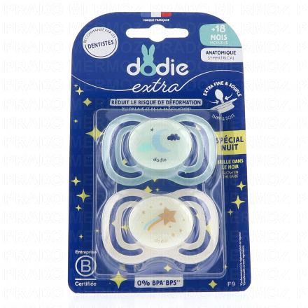 DODIE Extra - Sucette Anatomique duo +18mois (nuit)