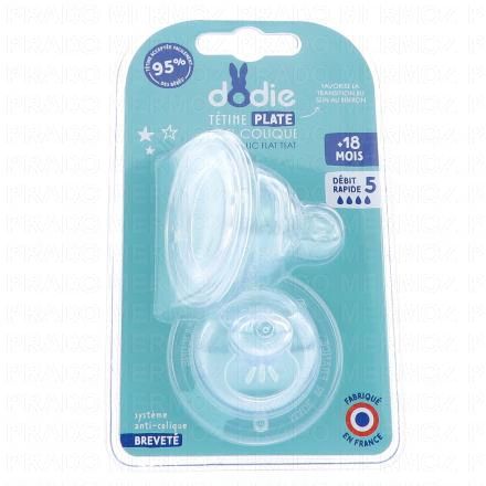 DODIE Sensation+ - T&eacute;tine plate anti-colique d&eacute;bit rapide +18mois x2
