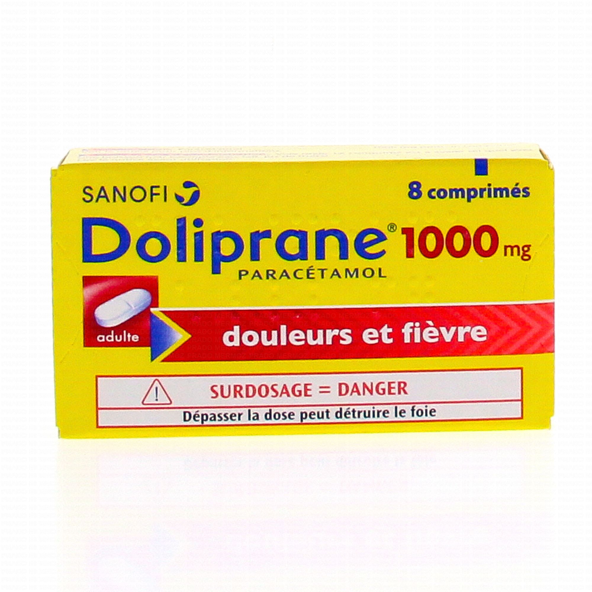 Doliprane 1000mg 8 comprimés