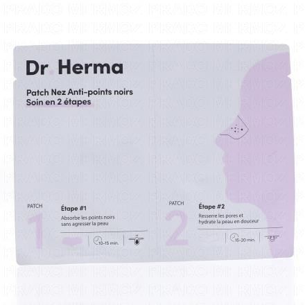 DR. HERMA Patchs Anti-Points Noirs en 2 Etapes (2 patchs)