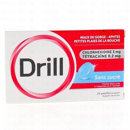 DRILL Pastille à sucer Sans sucre boite de 24