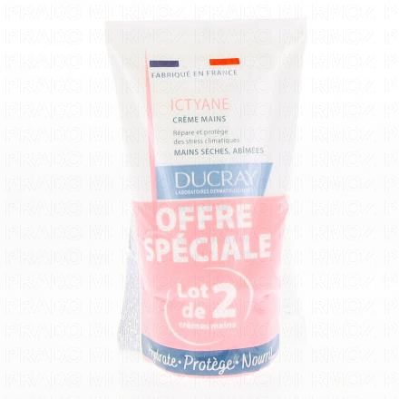 DUCRAY Ictyane cr&egrave;me &eacute;molliente nutritive (cr&egrave;me mains lot de 2 tubes 50ml)