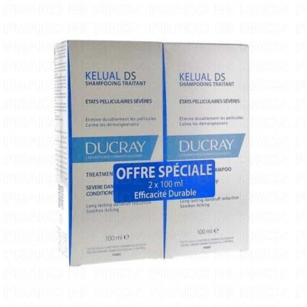 DUCRAY K&eacute;lual DS - Shampooing Traitant anti-pelliculaire (lot de 2 x 100ml)