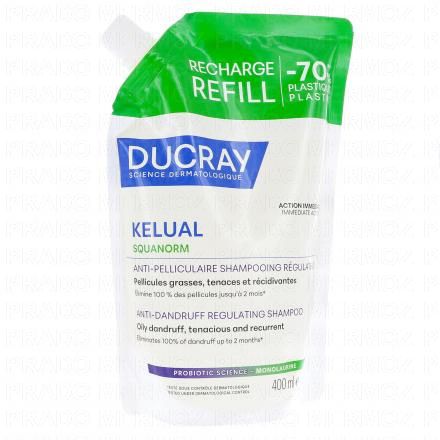 DUCRAY Kelual Squanorm Shampooing pellicules grasses (recharge 400ml)