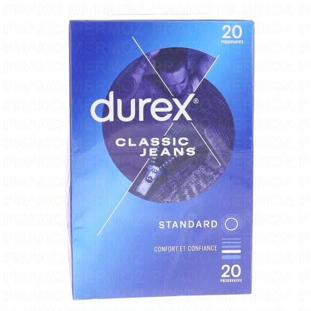 DUREX Pr&eacute;servatifs - Classic Jeans (bo&icirc;te de 20 pr&eacute;servatifs)