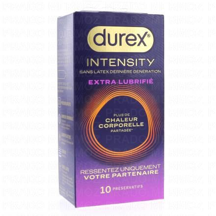 DUREX Intensity Extra Lubrifi&eacute; 10 pr&eacute;servatifs