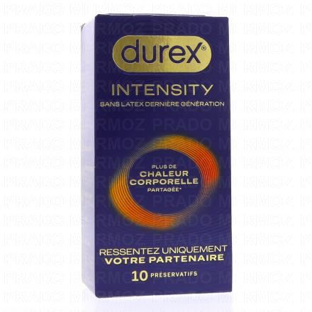 DUREX Intensity - Préservatifs Sans Latex Chaleur Corporelle (boite de 10)