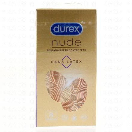 DUREX Nude Sans Latex - Sensation Peau Contre Peau (8 préservatifs)