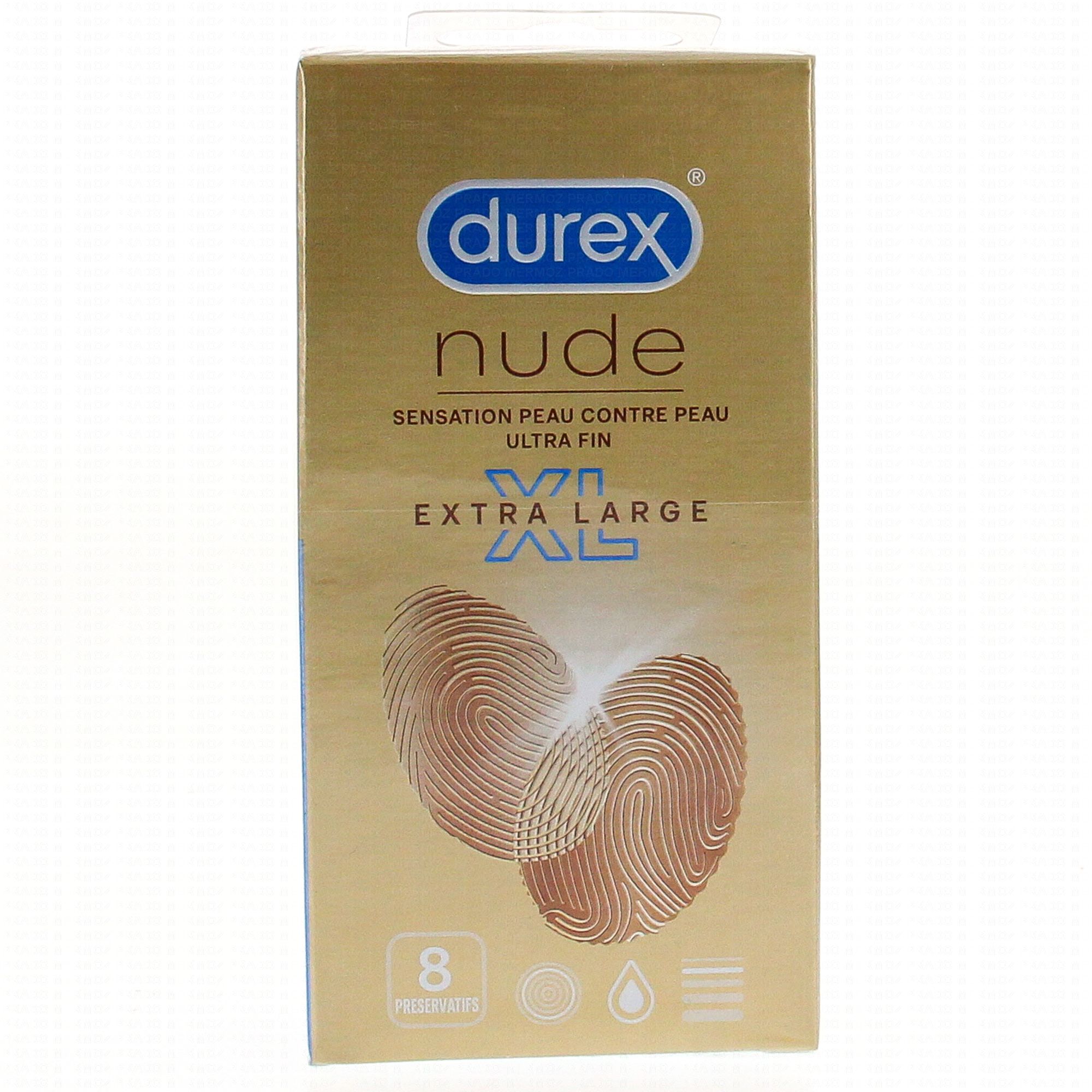 Acheter Durex Nude Sensation Peau contre Peau - 8 préservatifs