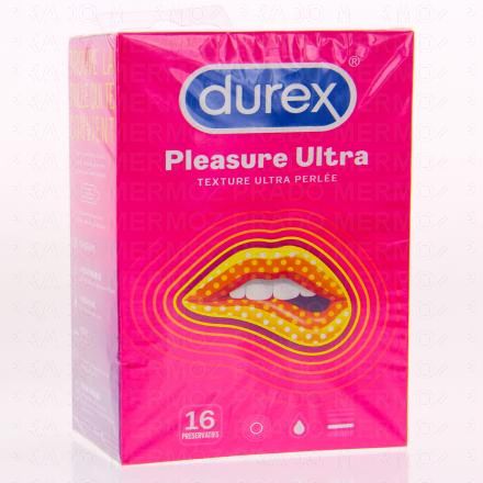 DUREX Pleasure Ultra - Préservatifs ultra Perlée (16 préservatifs)