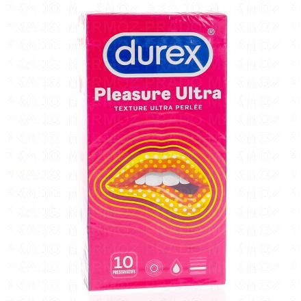 DUREX Pleasure Ultra - Préservatifs ultra Perlée (10 préservatifs)