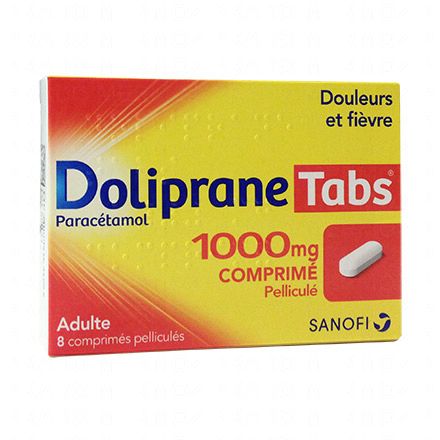 Doliprane 1000 mg tube de 8 comprimés effervescents - Médicament conseil -  Pharmacie Prado Mermoz