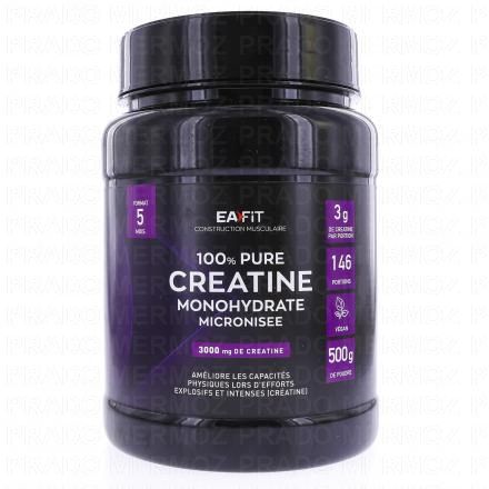 EAFIT 100% Pure Creatine Format 5 Mois Goût neutre 500g