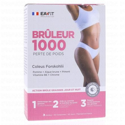 EAFIT Br&ucirc;leur 1000 Perte de poids 60 comprim&eacute;s