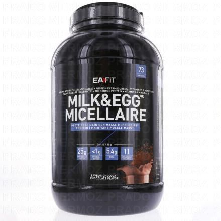 EAFIT MILK & EGG 95 micellaire saveur chocolat pot de 2,2kg