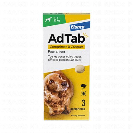 ELANCO Ad Tab Comprimés à croquer pour chiens 3 comprimés > 11 - 22kg