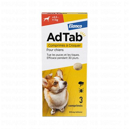 ELANCO Ad Tab Comprimés à croquer pour chiens 3 comprimés > 5.5 - 11kg