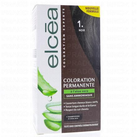 ELCEA Coloration permanente &agrave; l'alo&eacute; vera Noir 1.