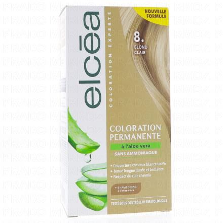 ELCEA Coloration permanente à l'aloé vera blond clair 8