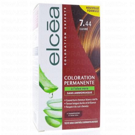 ELCEA Coloration permanente à l'aloé vera cuivré 7.44