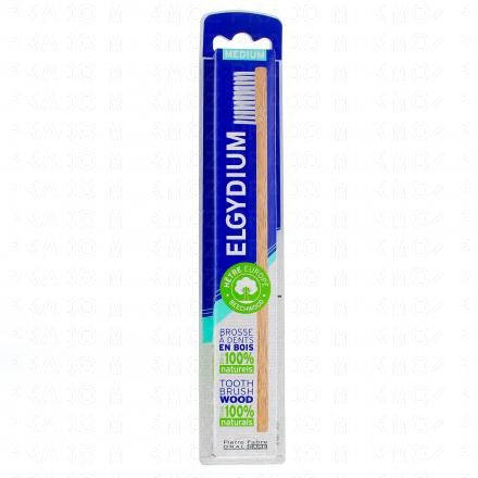 ELGYDIUM Brosse &agrave; dent en bois (medium)