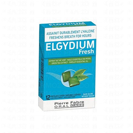 ELGYDIUM Fresh pocket pastilles &agrave; sucer sans sucre un bo&icirc;te de 12