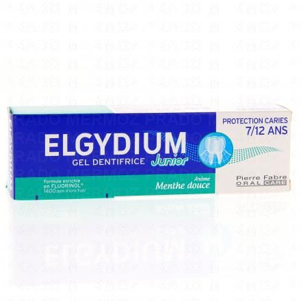 ELGYDIUM Junior Gel Dentifrice Menthe douce 7/12ans 50 ml