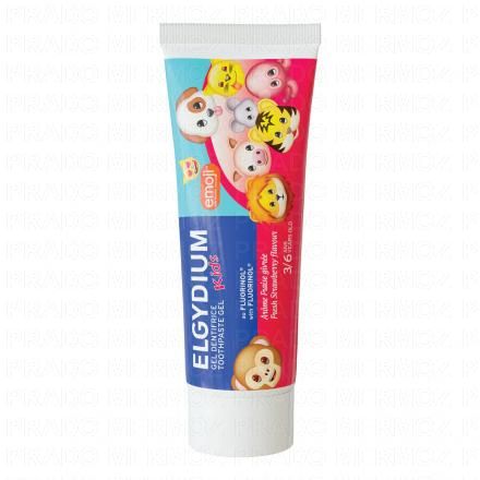 ELGYDIUM KIDS Dentifrice Emoji ar&ocirc;me Fraise Givr&eacute;e 3-6 ans 50 ml