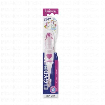 ELGYDIUM Kids brosse &agrave; dents enfant 2-6 ans Licorne