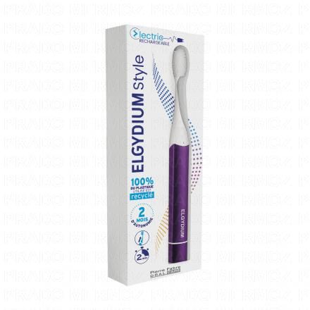 ELGYDIUM Style Electric - Brosse &agrave; dents &eacute;lectrique rechargeable (raisin p&eacute;tillant)