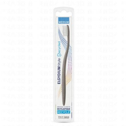 ELGYDIUM Style Recycled &ndash; Brosse &agrave; dents en plastique recycl&eacute;