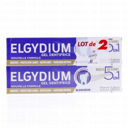 ELGYDIUM dentifrice multi action 5en1 (lot 2 x 75ml)