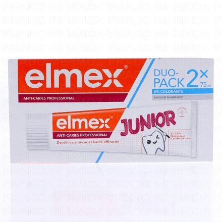 ELMEX Anti-Caries - Dentifrice Junior 6-12 ans (lot de 2x75ml)