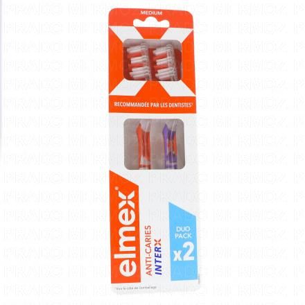 ELMEX Brosse &agrave; dents interx sensitive medium (lot de 2)