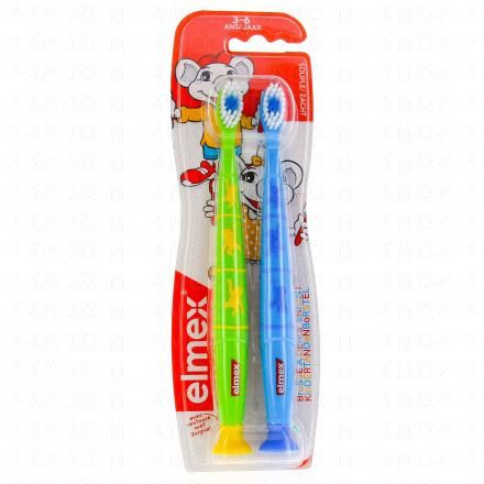 ELMEX Brosse &agrave; dents souple enfant 3 &agrave; 6 ans (lot de 2)