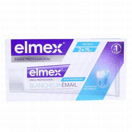 ELMEX Dentifrice Dentifrice blancheur &eacute;mail 2x75ml